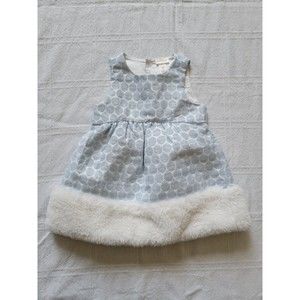 Cat And Jack Girls Christmas Blue Dress Size 18 Months